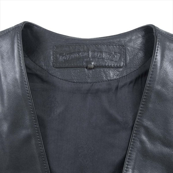 CHROME HEARTS クロムハーツ（原本無） ダガージップ ガンスリンガー レザー ベスト ジレ ブラック系 M【中古】
