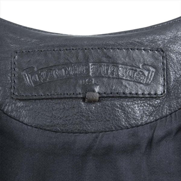 CHROME HEARTS クロムハーツ（原本無） ダガージップ ガンスリンガー レザー ベスト ジレ ブラック系 M【中古】