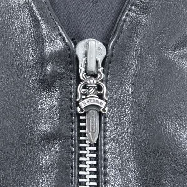 CHROME HEARTS クロムハーツ（原本無） ダガージップ ガンスリンガー レザー ベスト ジレ ブラック系 M【中古】