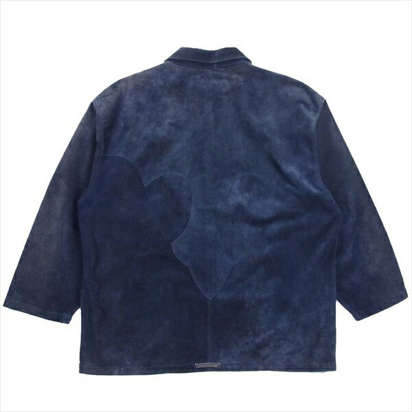 CHROME HEARTS クロムハーツ（原本無） ダガージップ スエード レザー ジャケット ネイビー系 1【中古】