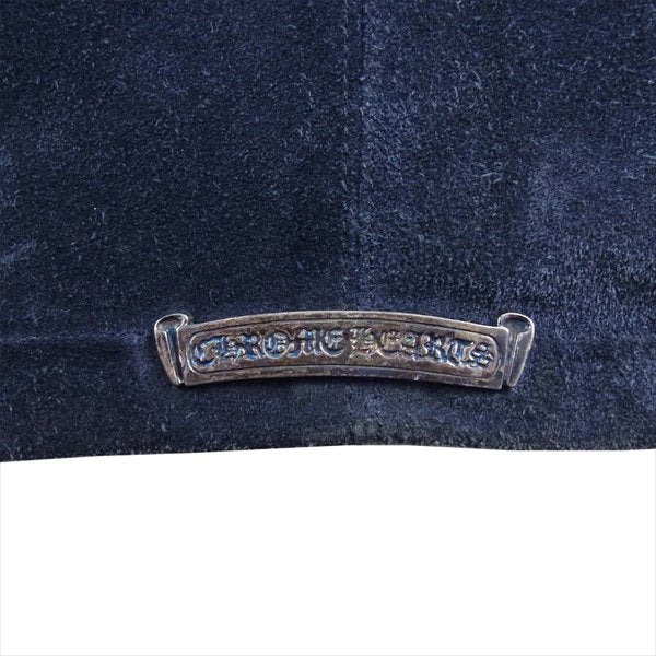 CHROME HEARTS クロムハーツ（原本無） ダガージップ スエード レザー ジャケット ネイビー系 1【中古】