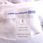 COMME des GARCONS SHIRT コムデギャルソンシャツ S28103-2 マルチカラーストライプ クルーネック Tシャツ 白系 X【新古品】【未使用】【中古】