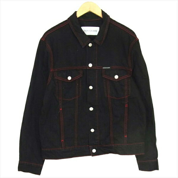 シーケーカルバンクライン ARCHIVE TRUCKER J310602 アーカイブ トラッカー デニム ジャケット 黒系 L【中古】