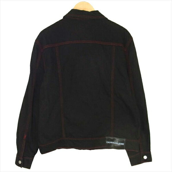 シーケーカルバンクライン ARCHIVE TRUCKER J310602 アーカイブ トラッカー デニム ジャケット 黒系 L【中古】