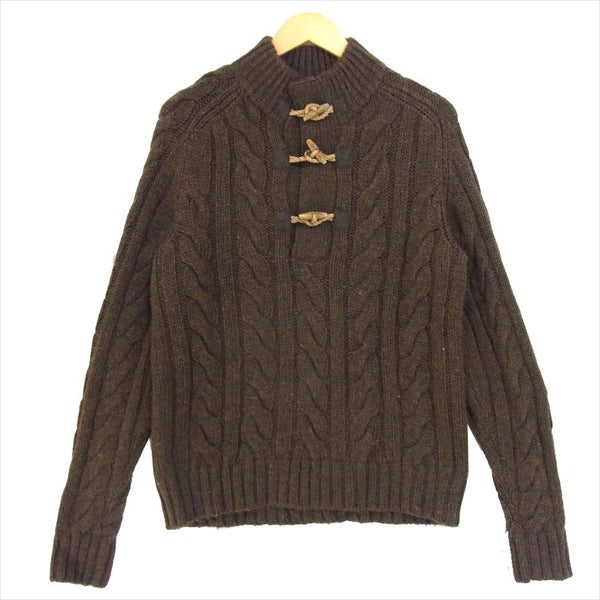 POLO RALPH LAUREN ポロ・ラルフローレン トグル ボタン プルオーバー セーター ニット ダークブラウン系 M【中古】