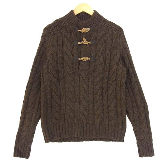 POLO RALPH LAUREN ポロ・ラルフローレン トグル ボタン プルオーバー セーター ニット ダークブラウン系 M【中古】