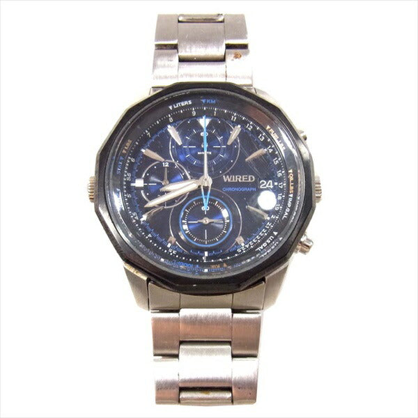 WIRED ワイアード VK07-K090 腕時計 メンズ カレンダー 時計 ウォッチ シルバー【中古】