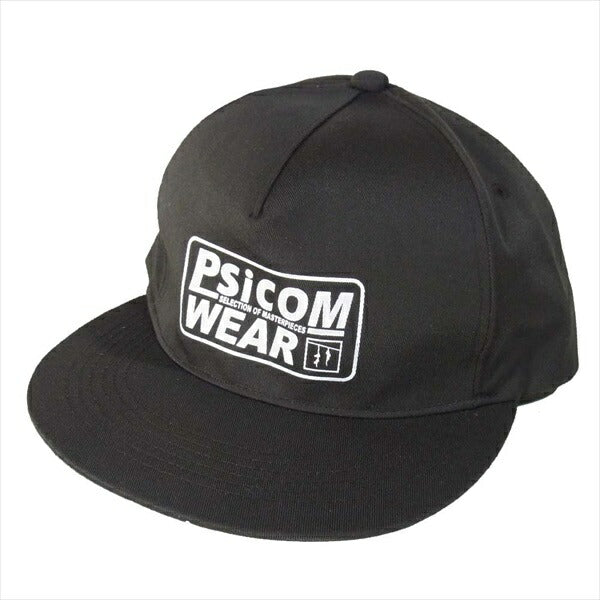 サイコム WEAR ボックスロゴ フラットキャップ 帽子 ロゴ キャップ ダークブラウン系【美品】【中古】