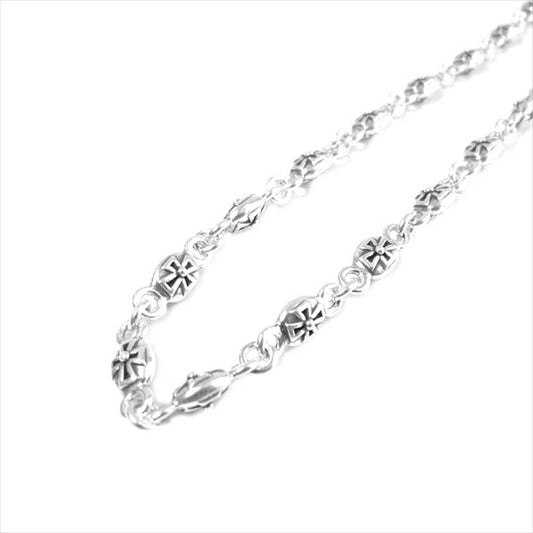 Justin Davis ジャスティンデイビス ギャラ付 SNJ125 イブシ 40cm TINY CROSS (SV) チェーン シルバー【美品】【中古】