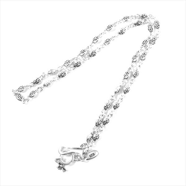 Justin Davis ジャスティンデイビス ギャラ付 SNJ125 イブシ 40cm TINY CROSS (SV) チェーン シルバー【美品】【中古】