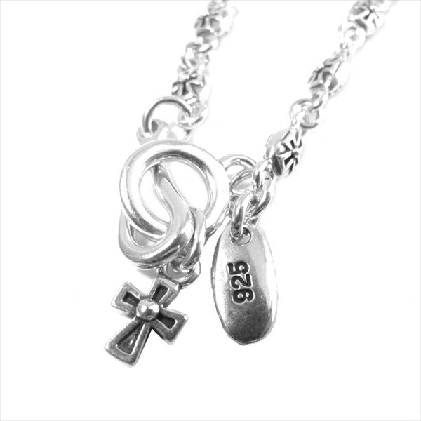 Justin Davis ジャスティンデイビス ギャラ付 SNJ125 イブシ 40cm TINY CROSS (SV) チェーン シルバー【美品】【中古】