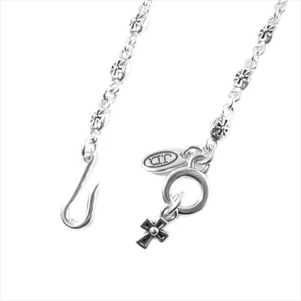 Justin Davis ジャスティンデイビス ギャラ付 SNJ125 イブシ 40cm TINY CROSS (SV) チェーン シルバー【美品】【中古】