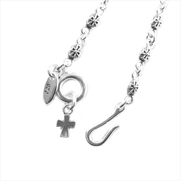 Justin Davis ジャスティンデイビス ギャラ付 SNJ125 イブシ 40cm TINY CROSS (SV) チェーン シルバー【美品】【中古】