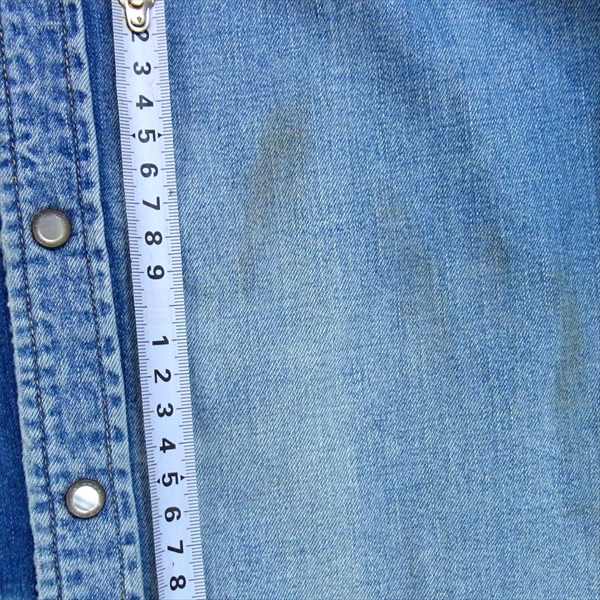 TMT ティーエムティー TSH-S1313 S/SL CRUSH DENIM SHIRT 13SS  クラッシュ 半袖 デニムシャツ ブルー系 M【中古】