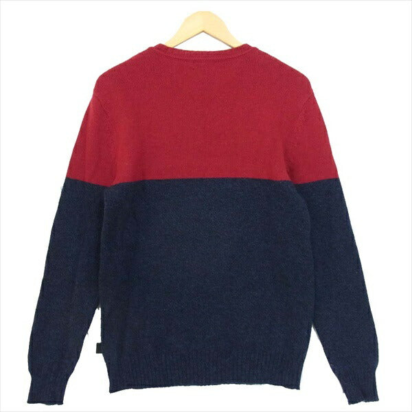 patagonia パタゴニア 13年製 51180 Lambswool V-Neck ラムウール Vネック セーター ニット 赤×ネイビー系 S【中古】