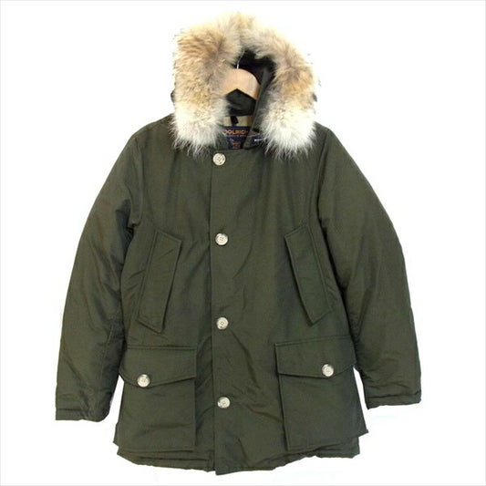 WOOLRICH ウールリッチ ARCTIC PARKA アークティックパーカー ダウン ファー ダウンジャケット カーキ(オリーブグリーン)系 S【中古】