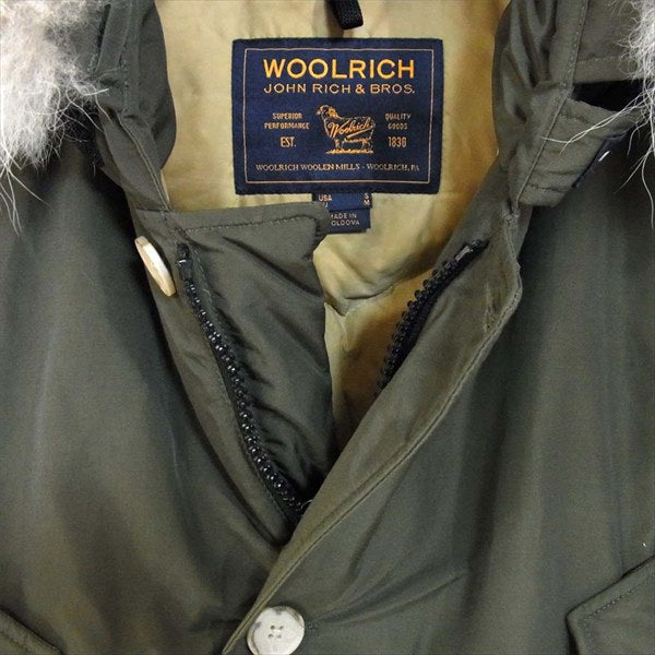WOOLRICH ウールリッチ ARCTIC PARKA アークティックパーカー ダウン ファー ダウンジャケット カーキ(オリーブグリーン)系 S【中古】