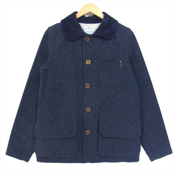 VISVIM ビズビム 11420501303 14AW MINIE HUNTING JKT MELANGE WOOL ハンティング ジャケット ネイビー系 2【中古】