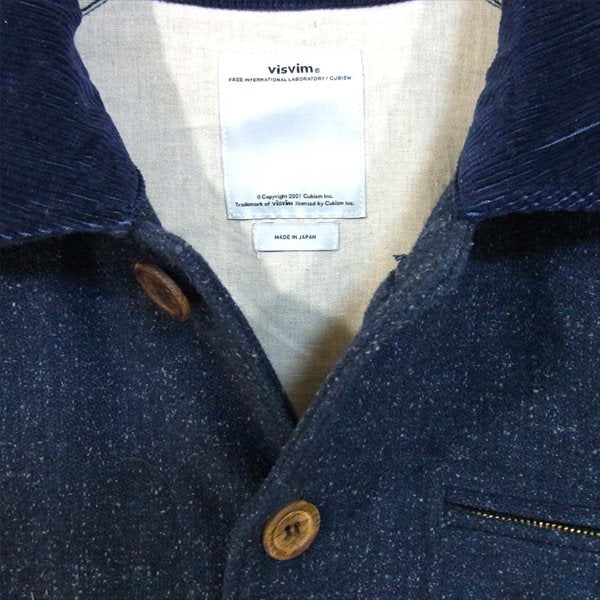 VISVIM ビズビム 11420501303 14AW MINIE HUNTING JKT MELANGE WOOL ハンティング ジャケット ネイビー系 2【中古】
