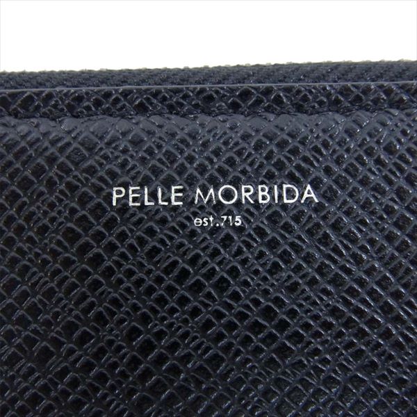 PELLE MORBIDA ペッレモルビダ OVERLORD オーバーロード ラウンドジップ ファスナー レザー ウォレット 財布 ブラック系【新古品】【未使用】【中古】
