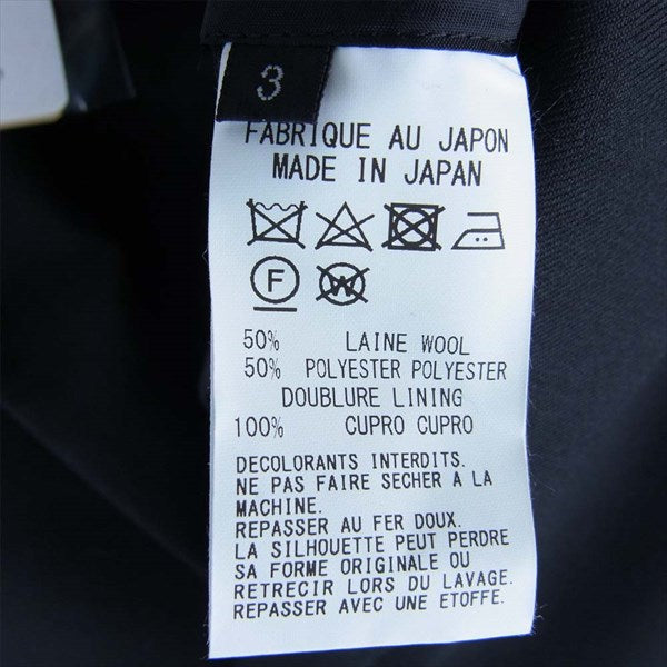 Yohji Yamamoto ヨウジヤマモト GroundY 20AW GR-J01-100 T/Wギャバジン 2B テーラードジャケット テーラードジャケット 黒系 ３【新古品】【未使用】【中古】