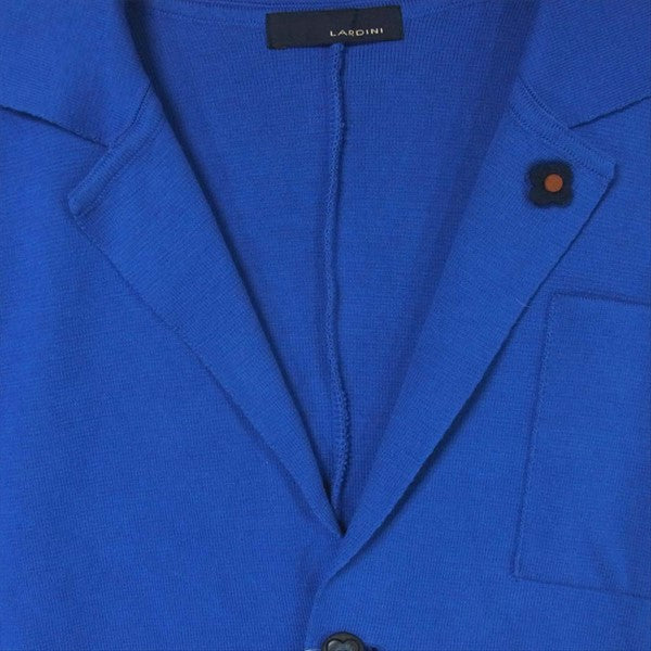 LARDINI ラルディーニ JELG2BTTPS42 イタリア製 ブートニエール付き ミラノリブニット テーラードジャケット ブルー系 XXS【中古】