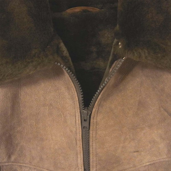 schott ショット ムートン レザー フライト ボマー アメリカ製 ジャケット ブラウン系 42【中古】
