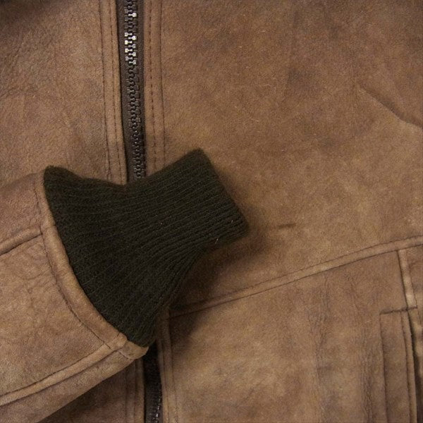 schott ショット ムートン レザー フライト ボマー アメリカ製 ジャケット ブラウン系 42【中古】