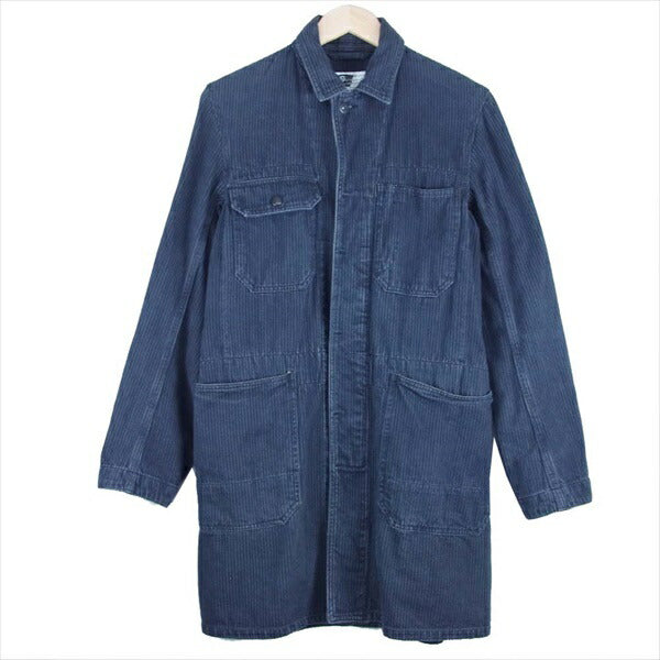 Engineered Garments エンジニアードガーメンツ ピンストライプ メカニック コート ジャケット ネイビー系 XS【中古】