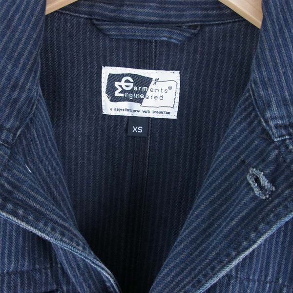 Engineered Garments エンジニアードガーメンツ ピンストライプ メカニック コート ジャケット ネイビー系 XS【中古】