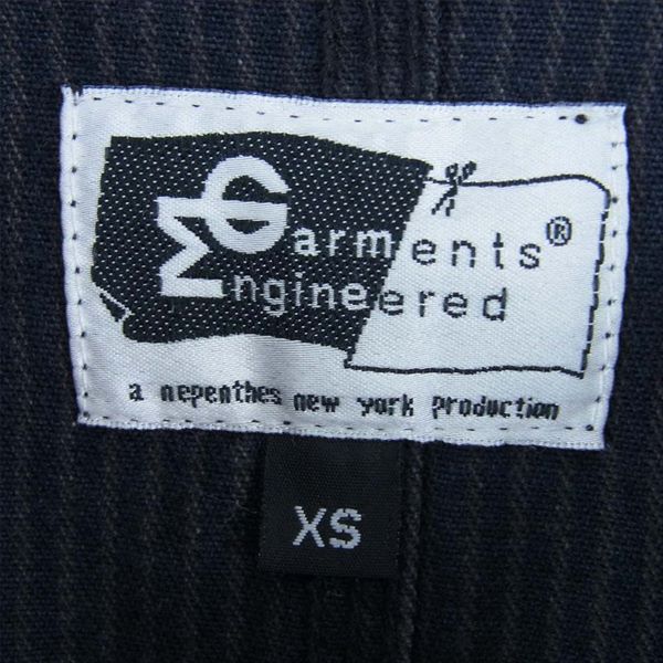 Engineered Garments エンジニアードガーメンツ ピンストライプ メカニック コート ジャケット ネイビー系 XS【中古】