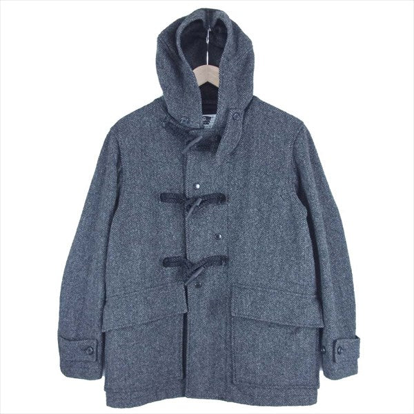 Engineered Garments エンジニアードガーメンツ ヘリンボーン ツイード ダッフル コート ダークグレー系 XS【中古】