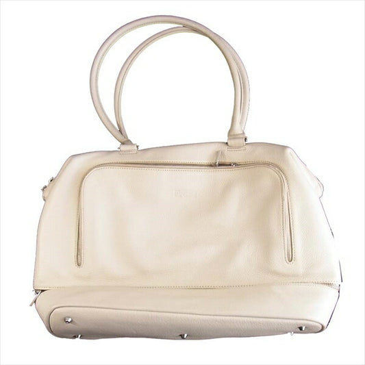 BREE ブリー Leather Boston bag レザー メンズ ボストンバッグ オフホワイト系【中古】