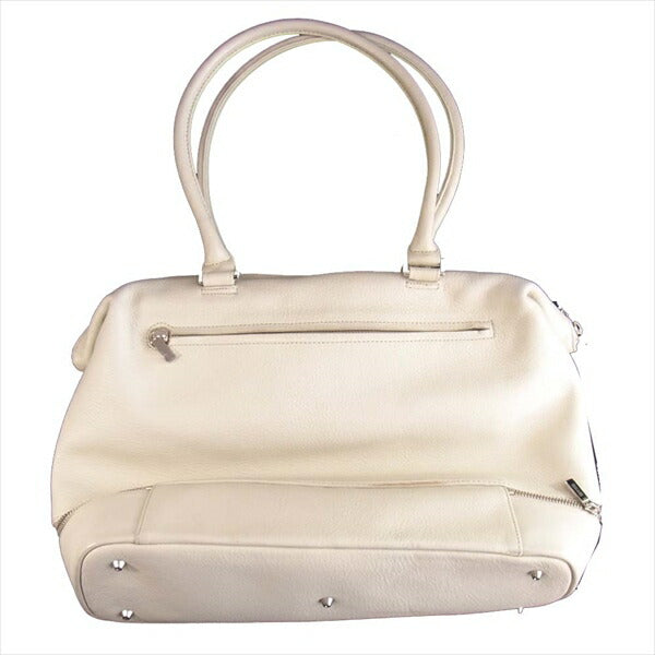 BREE ブリー Leather Boston bag レザー メンズ ボストンバッグ オフホワイト系【中古】