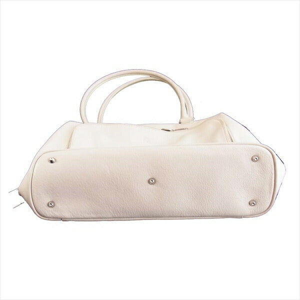 BREE ブリー Leather Boston bag レザー メンズ ボストンバッグ オフホワイト系【中古】