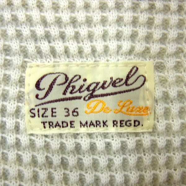 PHIGVEL フィグベル PMAE-CL04 CW WAFFLE TURTLENECK TOP サーマル ワッフル タートルネック カットソー グレー系 1【中古】