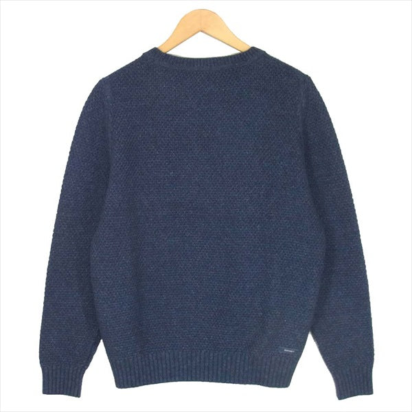 SOPHNET. ソフネット SOPH-156124 WAFFLE CREW NECK SWEATER ワッフル クルーネック セーター ニット ネイビー系 S【中古】