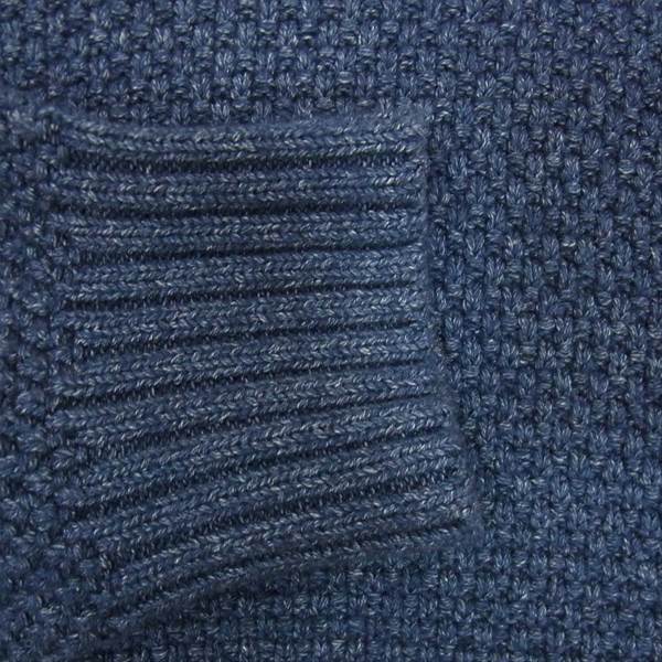 SOPHNET. ソフネット SOPH-156124 WAFFLE CREW NECK SWEATER ワッフル クルーネック セーター ニット ネイビー系 S【中古】