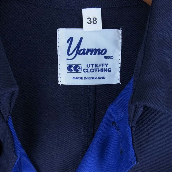 SOPHNET. ソフネット SOPH-180164 × ヤーモ Yarmo DUSTER COAT ステンカラー コート ネイビー系 38【美品】【中古】