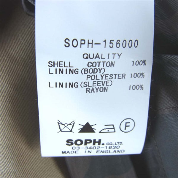 SOPHNET. ソフネット コービーファクトリー CORBY FACTORY SOPH-156000 15AW TRENCH COAT トレンチ コート ベージュ系 S【美品】【中古】