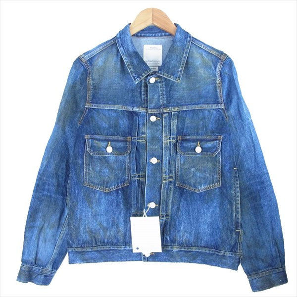 VISVIM ビズビム 未使用品 0119205006006 SS 101 JKT DRY DMGD-1000 ドライヴィンテージ加工 デニム ジャケット インディゴブルー系 2【極上美品】【中古】