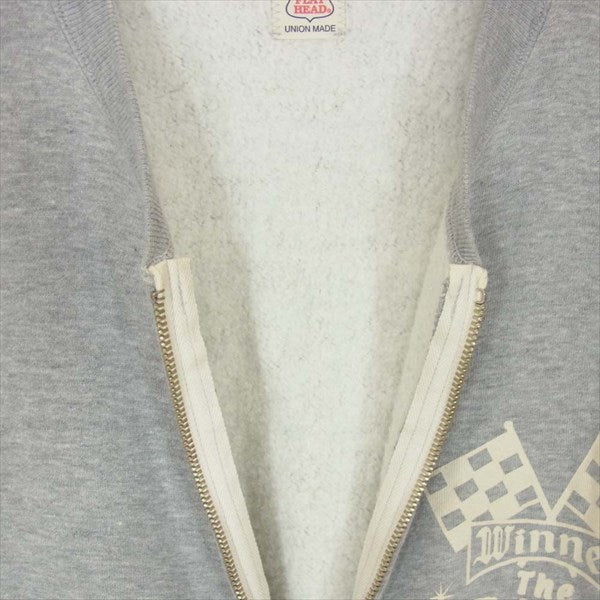 THE FLAT HEAD ザフラットヘッド zip sweat フルジップ スウェット カーディガン ジップ パーカー グレー系 38～40【中古】