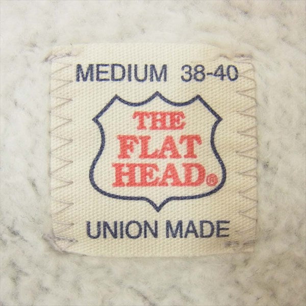 THE FLAT HEAD ザフラットヘッド zip sweat フルジップ スウェット カーディガン ジップ パーカー グレー系 38～40【中古】