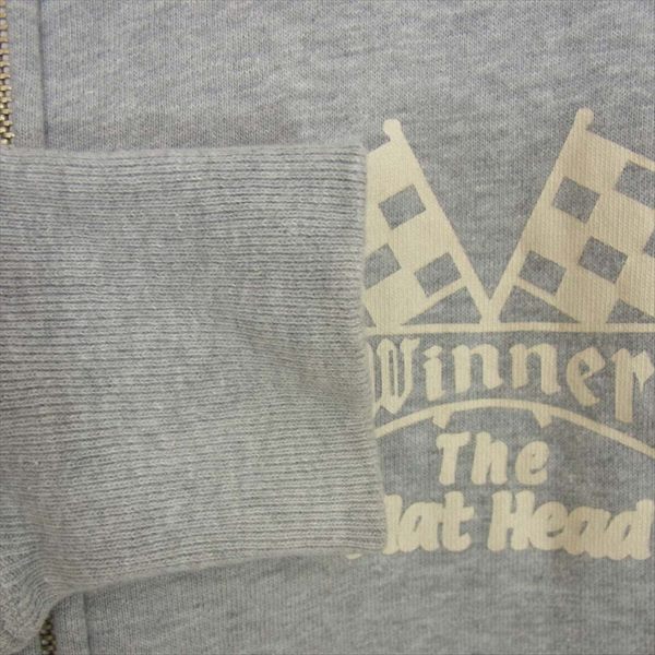 THE FLAT HEAD ザフラットヘッド zip sweat フルジップ スウェット カーディガン ジップ パーカー グレー系 38～40【中古】