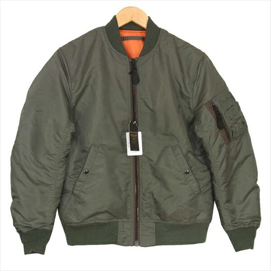 HOUSTON ヒューストン 50316 MA-1 FLIGHT JACKET MA-1 フライト ジャケット カーキ(オリーブグリーン)系 M【新古品】【未使用】【中古】