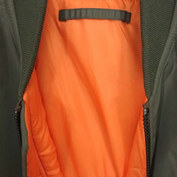 HOUSTON ヒューストン 50316 MA-1 FLIGHT JACKET MA-1 フライト ジャケット カーキ(オリーブグリーン)系 M【新古品】【未使用】【中古】