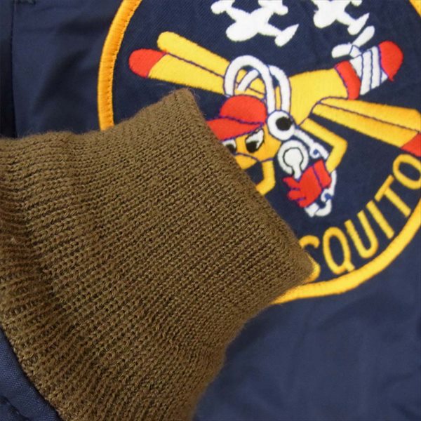 schott ショット 3142022 REVERSIBLE MA-1 JACKET リバーシブル ジャケット カスタムパッチ モスキート ジャケット ネイビー系 M【中古】