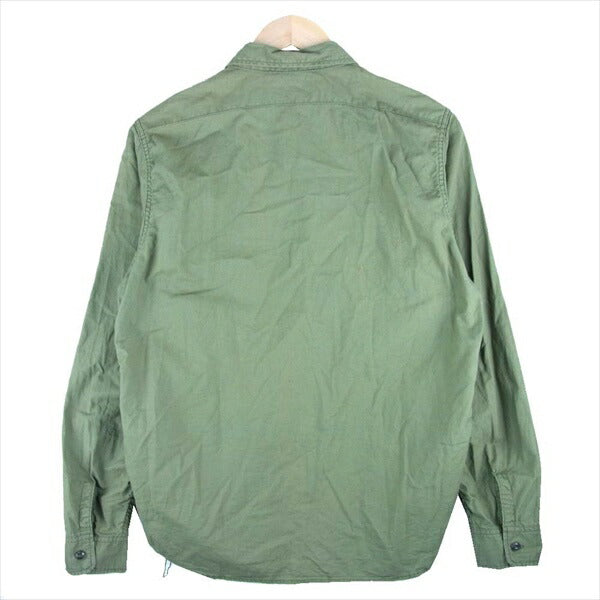 The REAL McCOY'S ザリアルマッコイズ NAVAL CLOTHING USN ミリタリー シャツ ユーティリティシャツ ミリタリーシャツ カーキ(オリーブグリーン)系 ※使用に伴い、襟元サイズ表記が消えてしまっているため、表記の確認ができません。【中古】