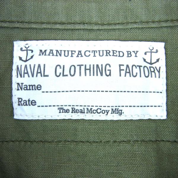 The REAL McCOY'S ザリアルマッコイズ NAVAL CLOTHING USN ミリタリー シャツ ユーティリティシャツ ミリタリーシャツ カーキ(オリーブグリーン)系 ※使用に伴い、襟元サイズ表記が消えてしまっているため、表記の確認ができません。【中古】