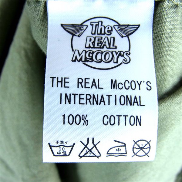 The REAL McCOY'S ザリアルマッコイズ NAVAL CLOTHING USN ミリタリー シャツ ユーティリティシャツ ミリタリーシャツ カーキ(オリーブグリーン)系 ※使用に伴い、襟元サイズ表記が消えてしまっているため、表記の確認ができません。【中古】